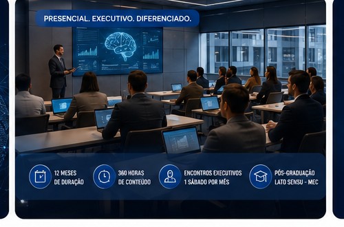 Aula presencial executiva sobre Inteligência Artificial para Negócios